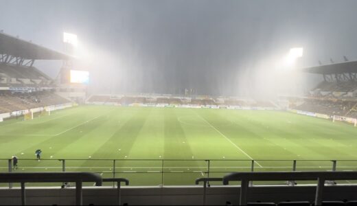 試合直前！突然の大雨！inミクニスタジアム
